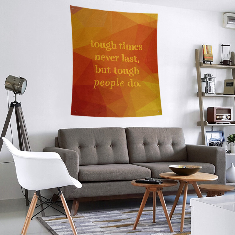 Tapisserie en polyester difficile à faux pierres, H 104 po x l 88 po, Jaune ambre