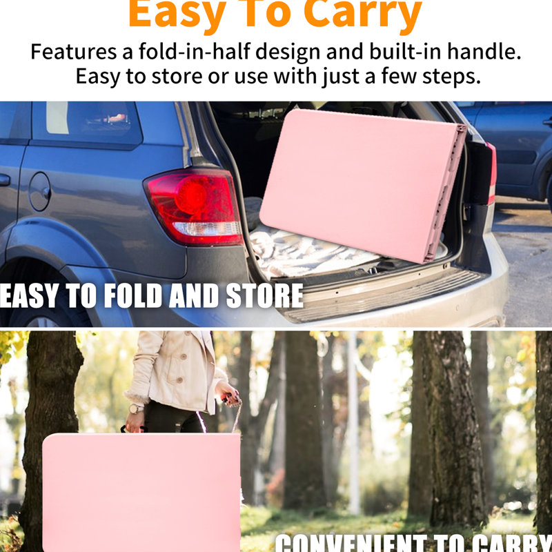 Table pliante rose de 2,4 m (8 pi) - Idéale pour le camping, les pique-niques et les fêtes. Portable, stable, imperméable et robuste, supporte une charge élevée.