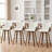 Modern Upholstered Swivel Counter Height Bar Stool-891631852
