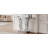 Mirrored Console Table,Modern Silver Entryway Sofa Table With Curved Stone-Inlaid Legs, Silver Glam Entryway Table