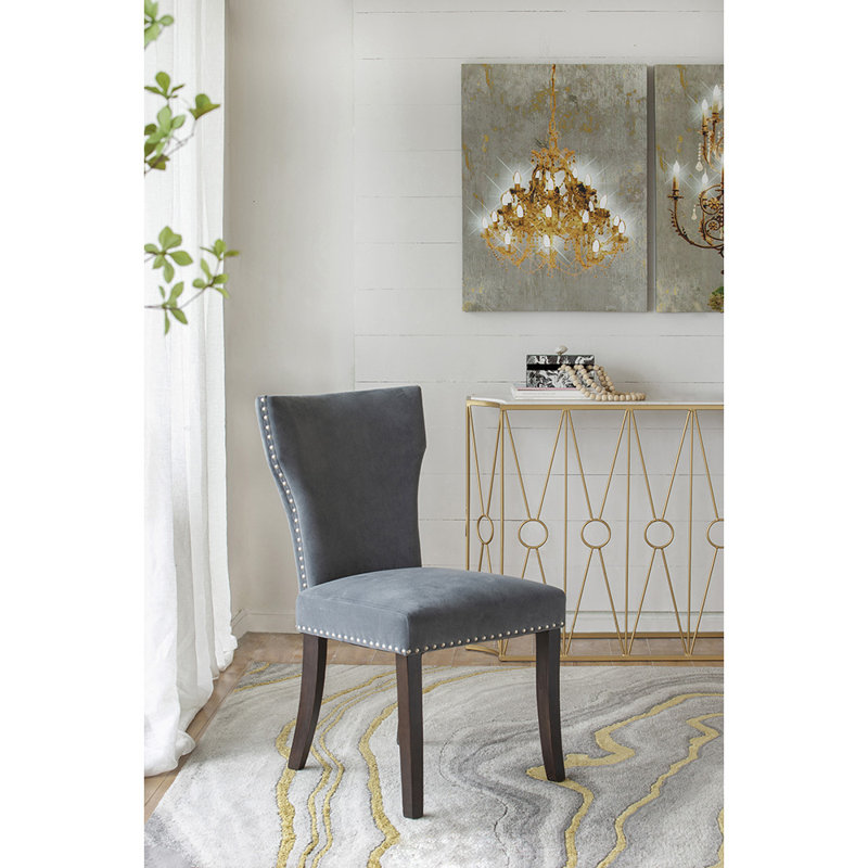 Buntingford 18'' H Fabric Upholstered Parsons Chair, Gray