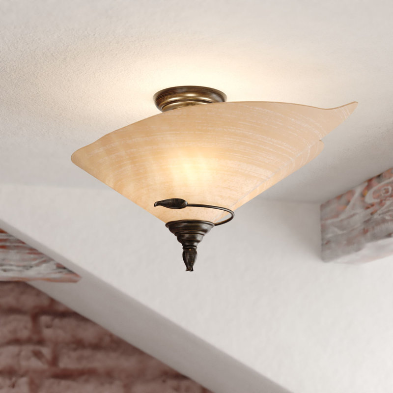 Brott Glass Semi Flush Mount