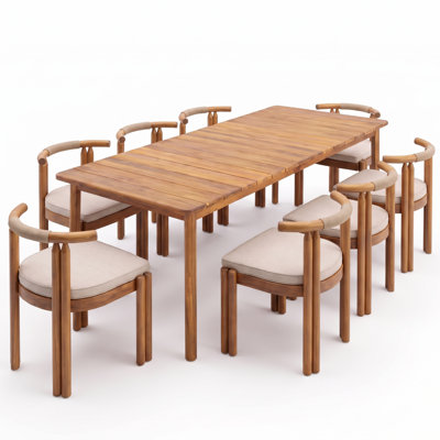 Ensemble repas d'extérieur 9 pièces Bayshore