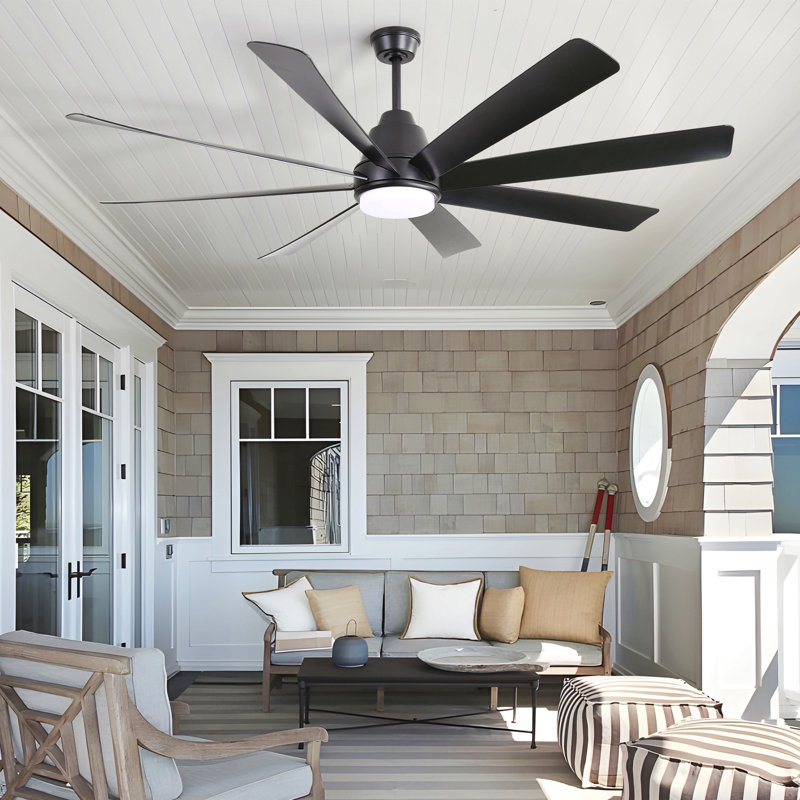 Ventilateurs de plafond de 72 pouces avec lumières et télécommande et moteur à courant continu à 6 vitesses pour le salon