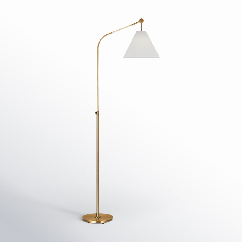63.62'' Task Floor Lamp, Burnished Brass