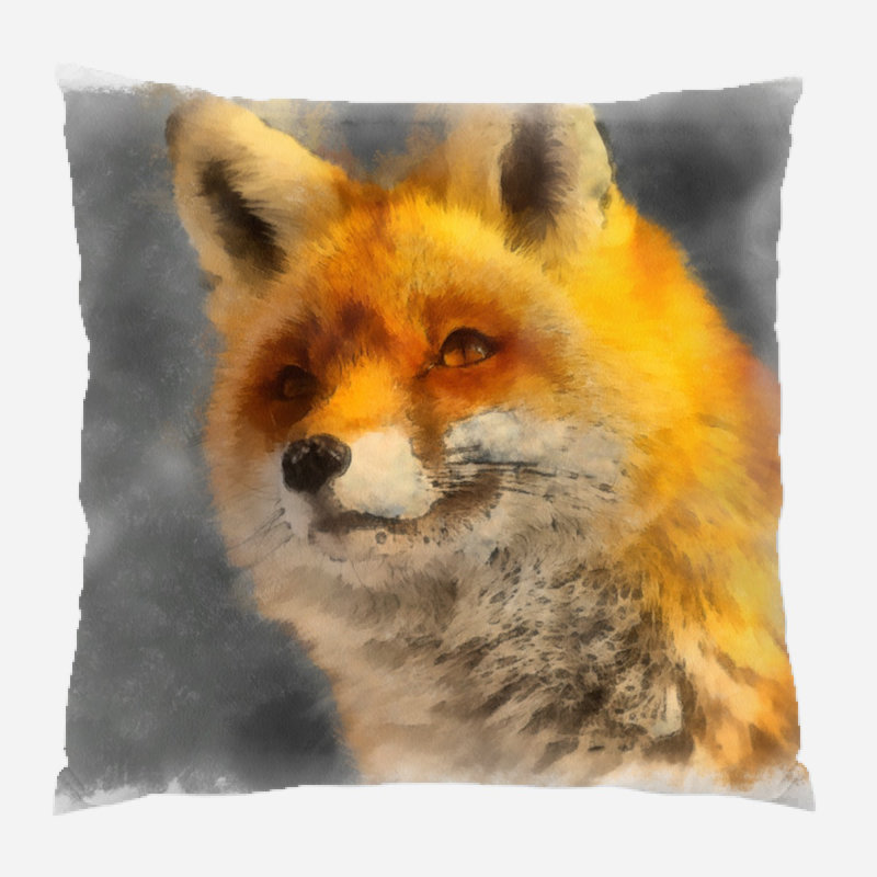Coussin Devaunte Fuchs, Microsuède, Intérieur