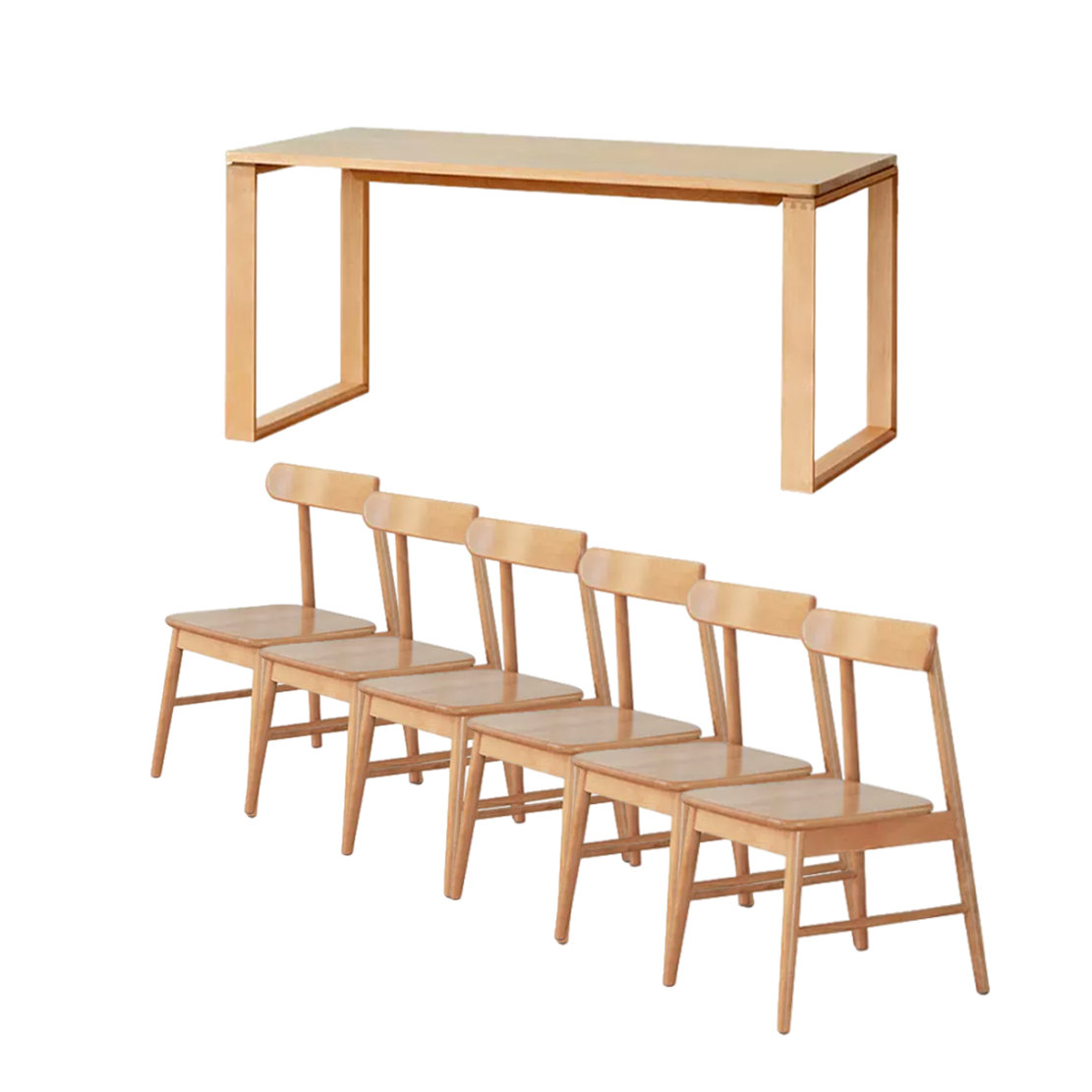 Table Treasures.e Long table work table Solid wood large board table ...