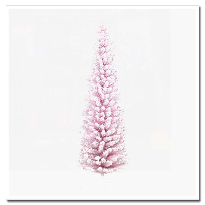 Arbre de Noël artificiel enneigé 6 pi, blanc