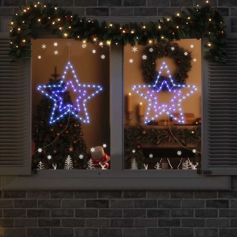  Christmas Star With 72 Leds Cold White 51.5 X 50 X 0.65 Cm Iron