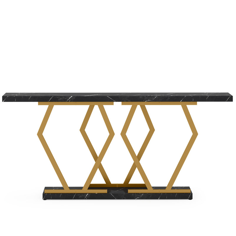 Farmhouse Console Table, Black