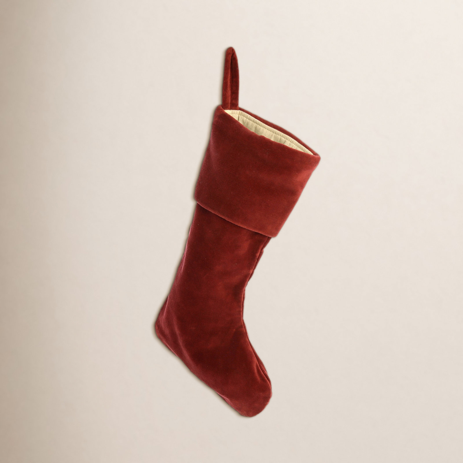 Kelly Velvet Stocking, Red