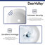 DeerValley 410mm White Ceramic Circular Countertop Basin Bathroom Sink