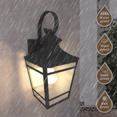 Grandes lumières murales d'extérieur pour la maison, luminaires d'extérieur de 16,5 pouces fixés au mur pour l'extérieur