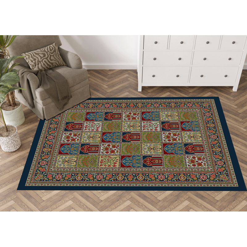 Multi-Colored Traditional Mixed Floral Patterned Decorative Rug, Runner 3'9.81" x 9'10.11"