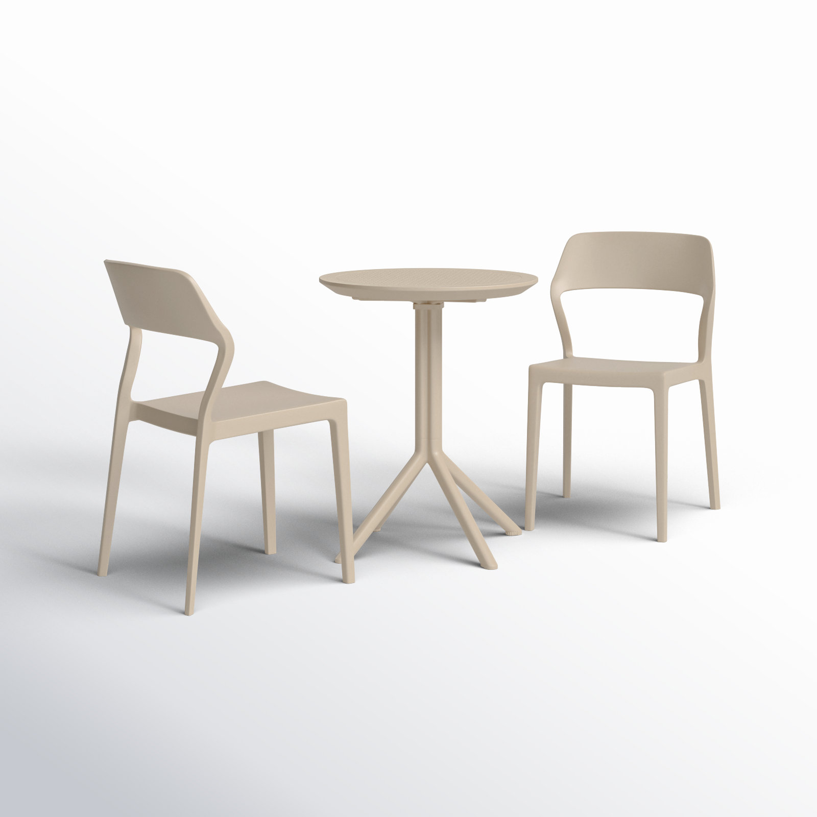 Farrah 24" Patio Bistro Set, Taupe