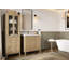 Atlanta Teak Wood 36 In. W X 22 In. D Centre Sink Bathroom Vanity In Light Graywashed With Cove Edge Empira White Quartz-108959685