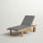 Brighton Reclining Teak Chaise Lounge with Table-29253805