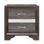 Glamour deux tons finition table de chevet cachée bijoux tiroir poli chrome chambre à coucher meubles de chambre à coucher