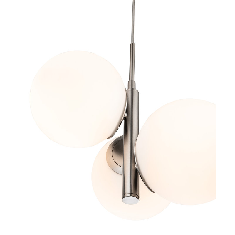 3 - Light Sputnik Pendant, Brushed Steel