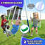Ensemble de balançoire en métal avec soucoupe, trampoline et garantie à vie Mountain View Sportspower