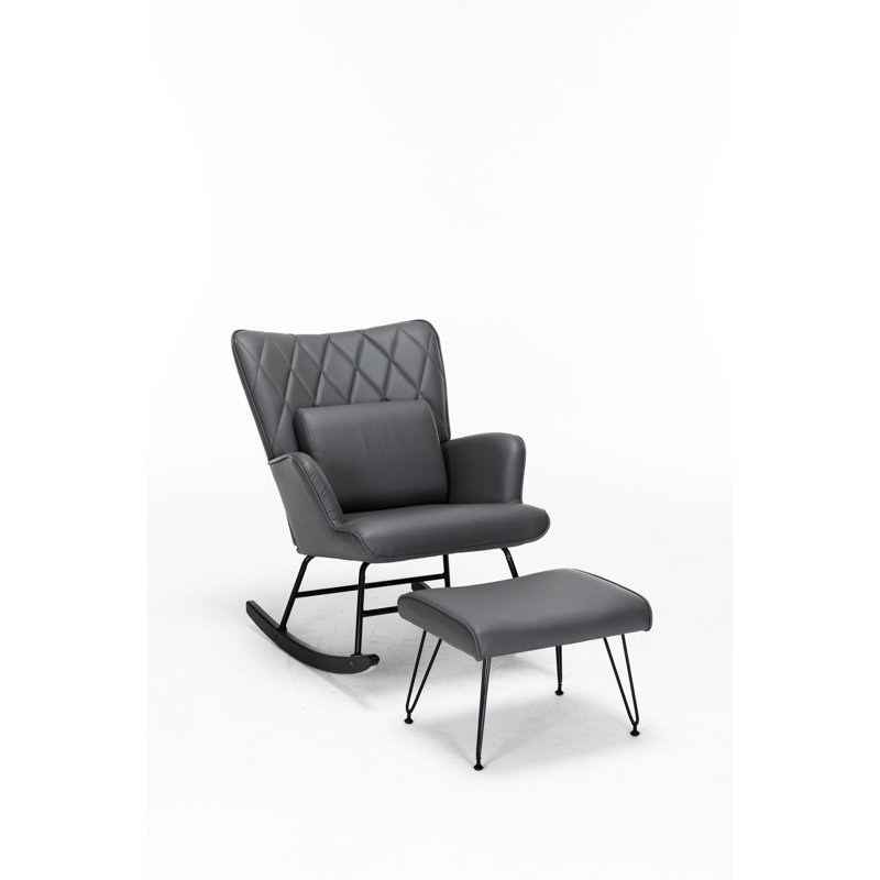 Chaise berçante confortable pour chambre de bébé, coussin de soutien lombaire - Relax Supporting Gray A Position