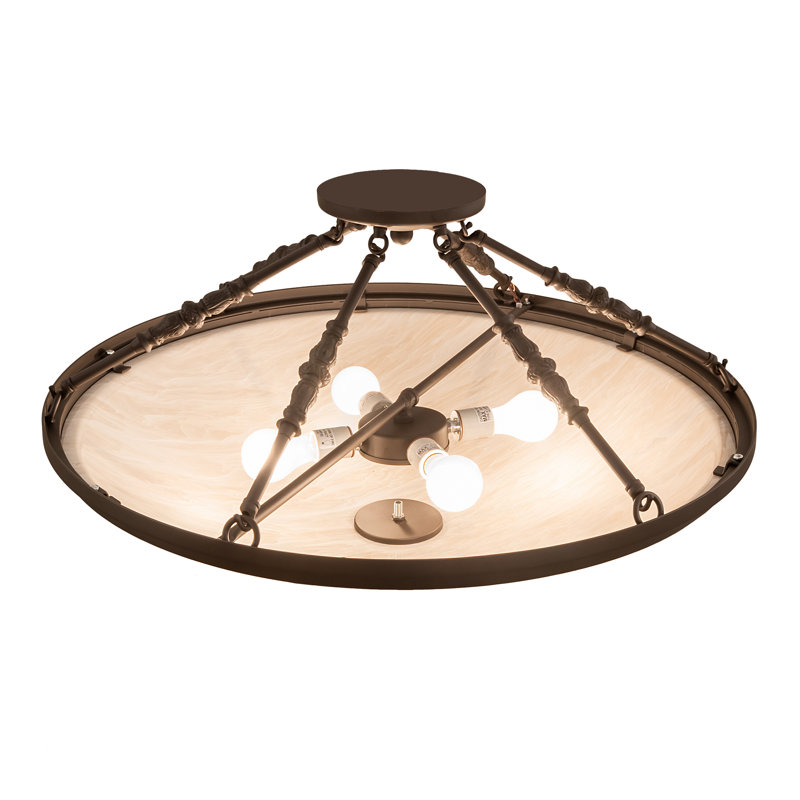 4 - Light Semi Flush Mount