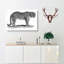 Leopard in Black & White by George Shaw - Wrapped Canvas Drawing - Wrapped Canvas-55329725
