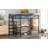 Metal Loft Bed Frame With Desk, No Box Spring Needed,Twin ,Black
