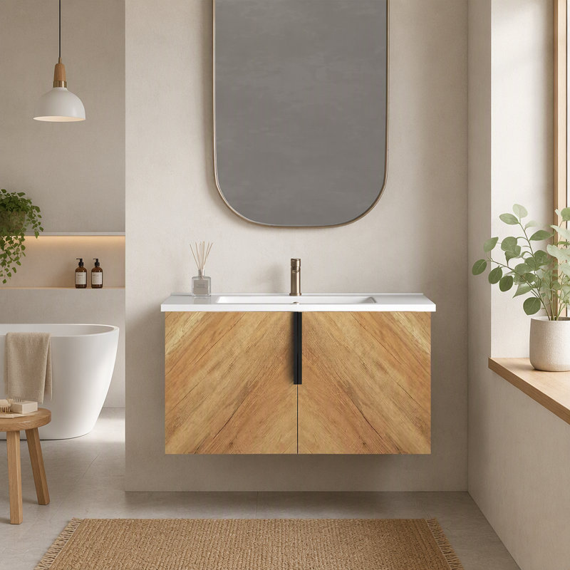 Wall Mounted Single Double With Stone Top