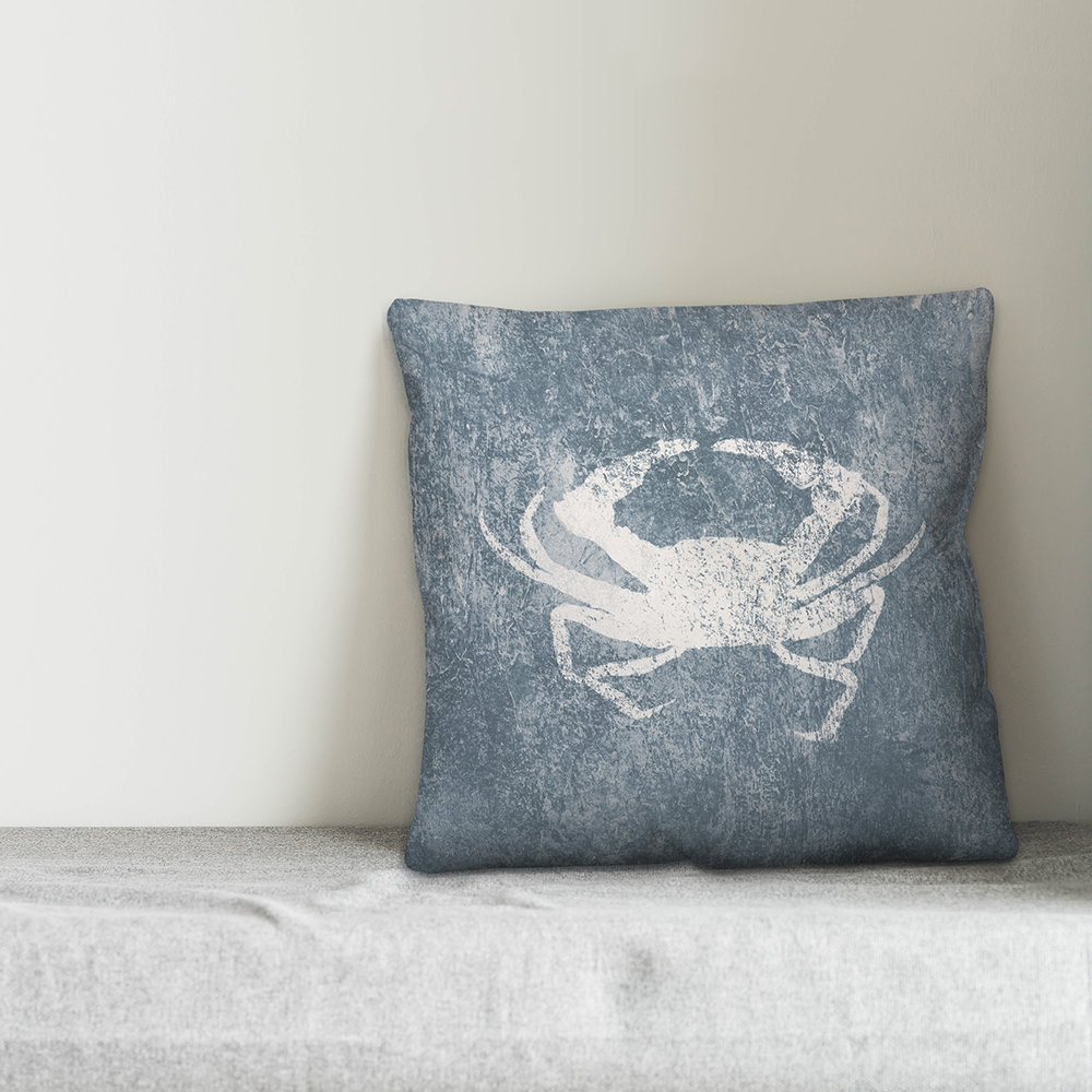  Textured Blue Crab Throw Pillow Designs Direct Creative Group 