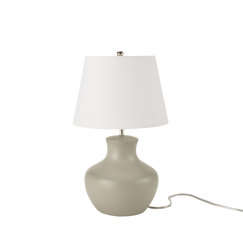 Lampe de table en céramique Kloman, Gris