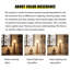 Beige-blanc + lin brun + lampes sur pied de forme libre en bois massif