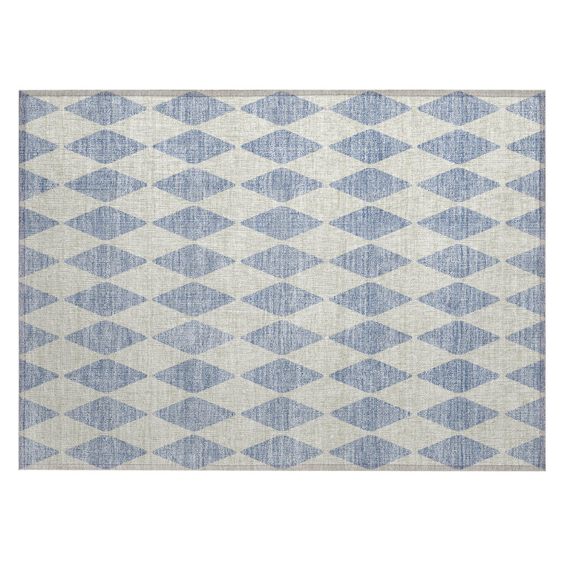Loreen Washable Geometric Indoor / Outdoor Rug, Rectangle 1'8" x 2'6"