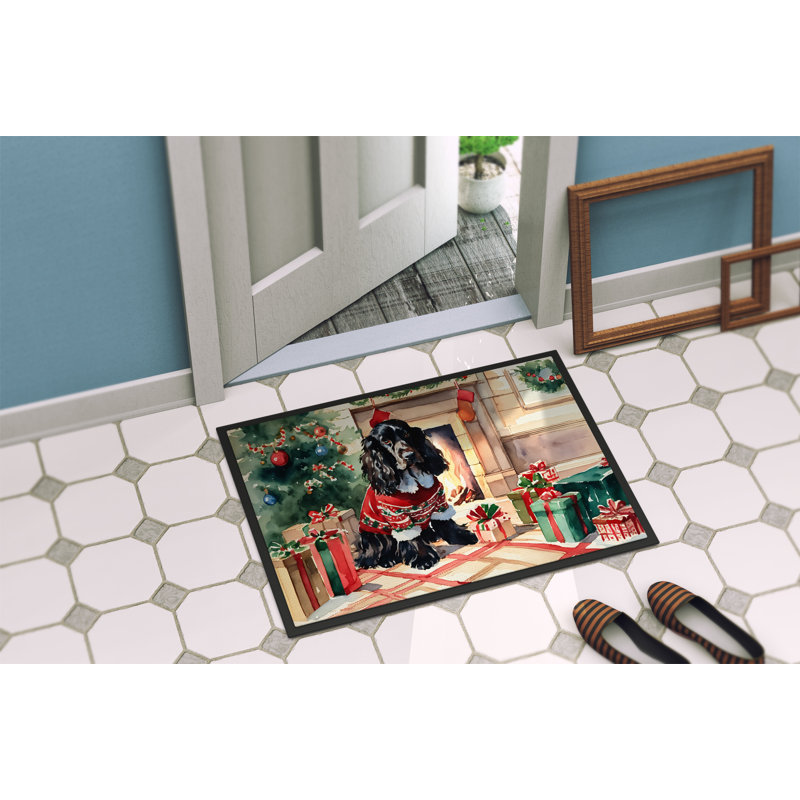 Tapis de porte antidérapant intérieur et extérieur Jenavieve, L 24 po x L 36 po