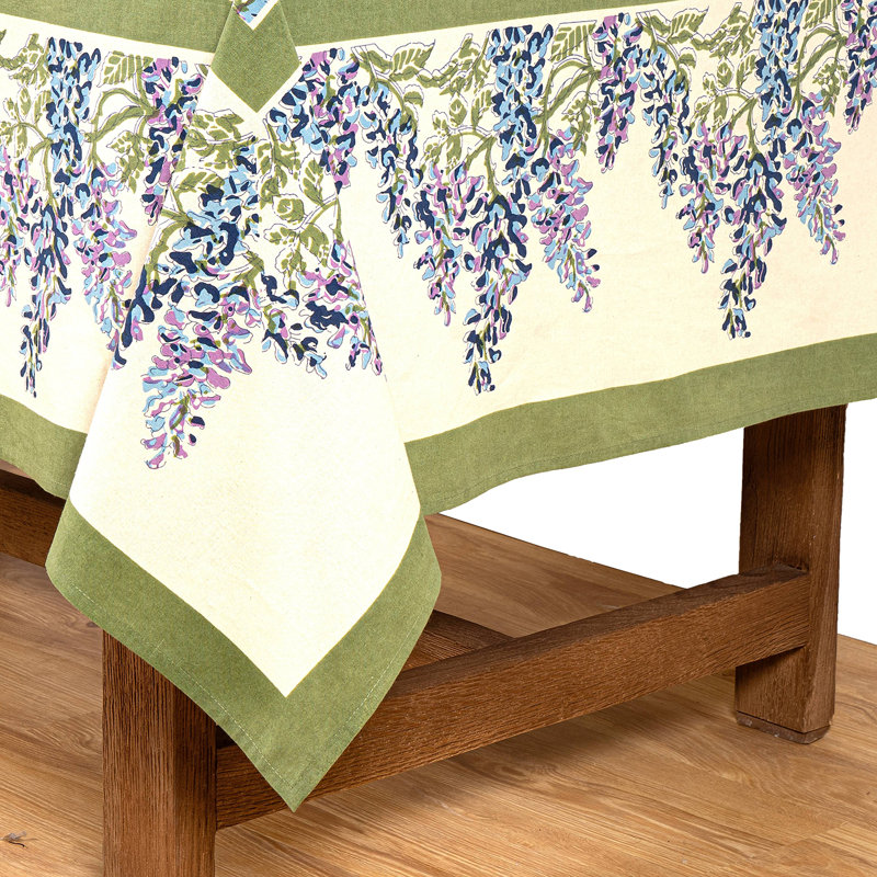 Kappa Rectangular Tablecoth, 86" x 59", Blue/Green