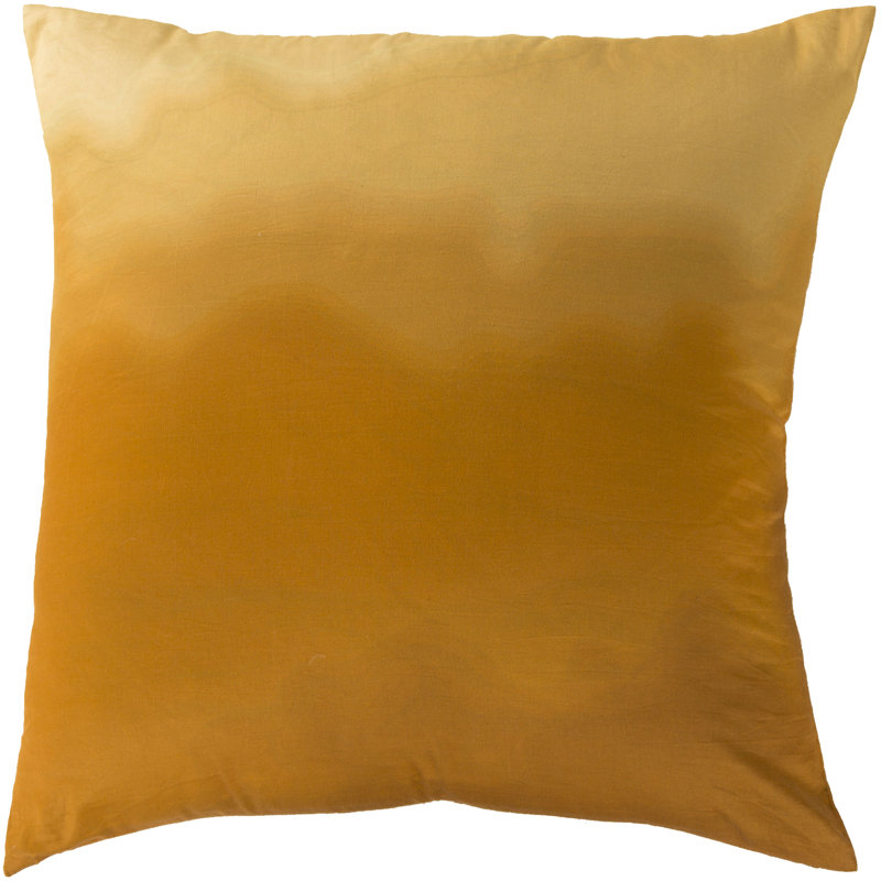 Coussin en coton ombre Blecha, 22", Or, Inférieur