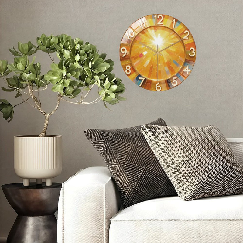 Horloge murale en verre Radiant