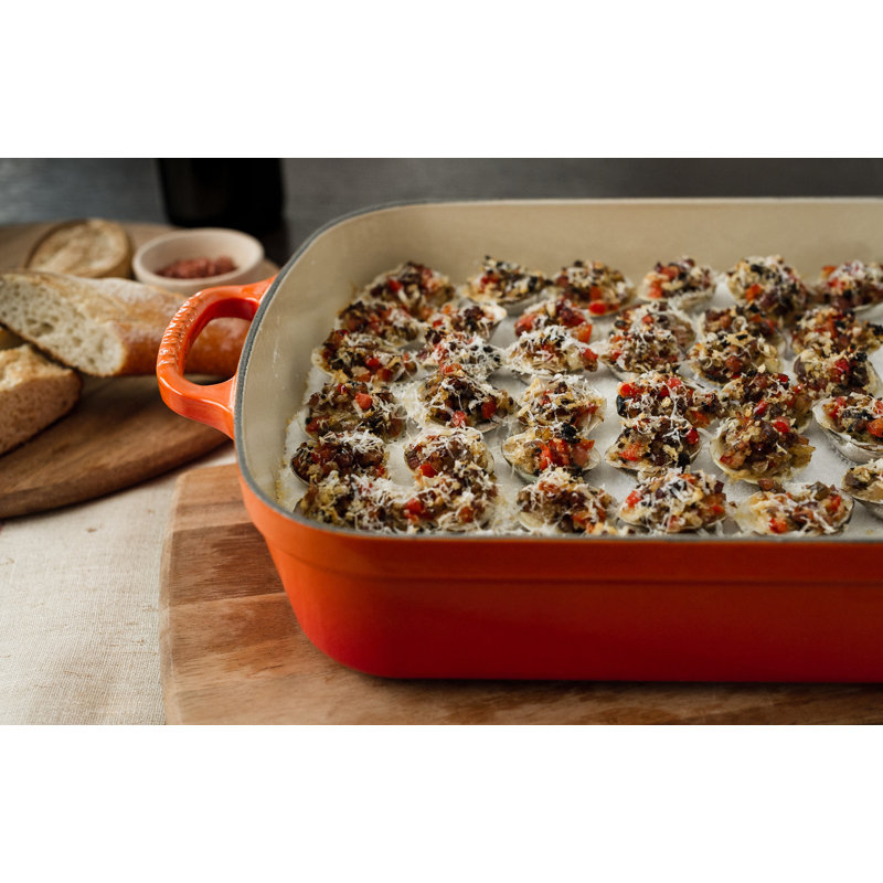 Le Creuset Signature Enameled Cast Iron Roaster, 5.25 qt., Flame