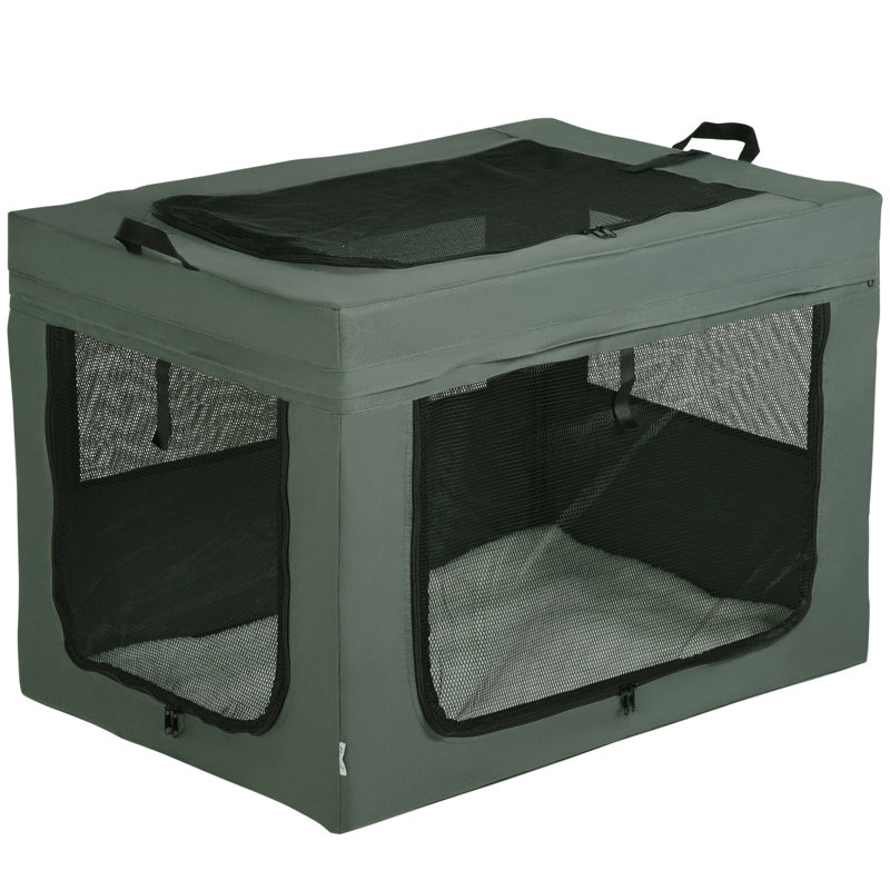 Pet Carrier with 1 Door, Green