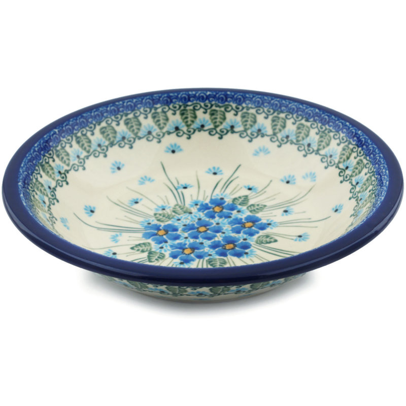 Forget Me Not Stoneware Pasta Bowl