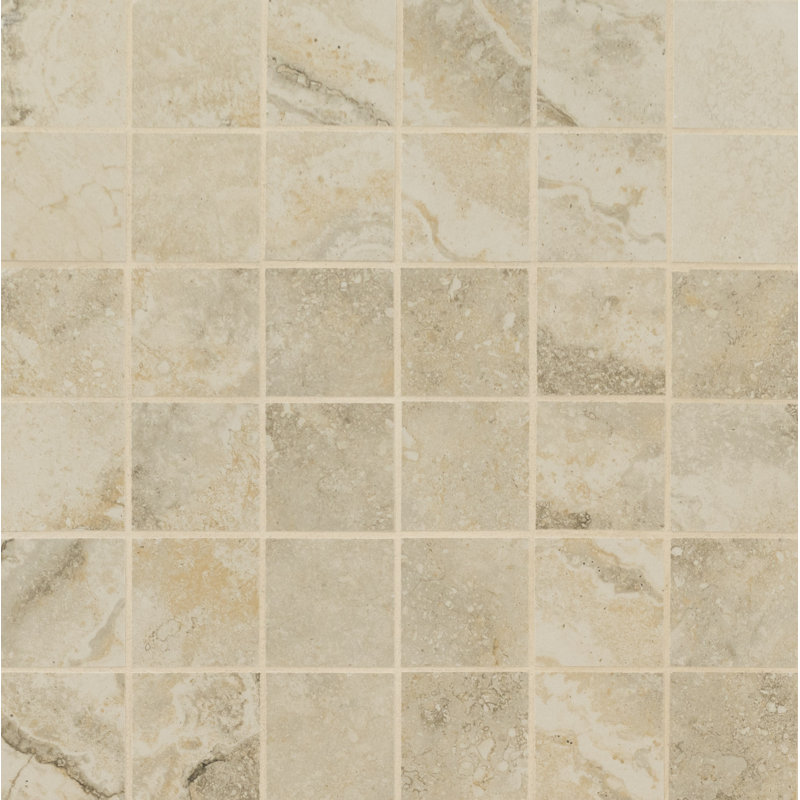 Royce 12 in. x 12 in. Matte Ceramic Mosaic Floor and Wall Tile, Dune