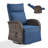 Patio Recliner Swivel Chair With Adjustable Backrest & Footrest, All-Weather Outdoor Chaise Lounge Chair Set Of 2 With Side Table-1898847682