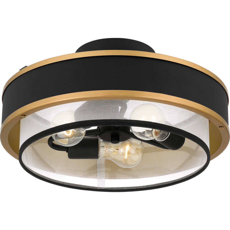 Plafonnier semi-encastré 3 lumières 15