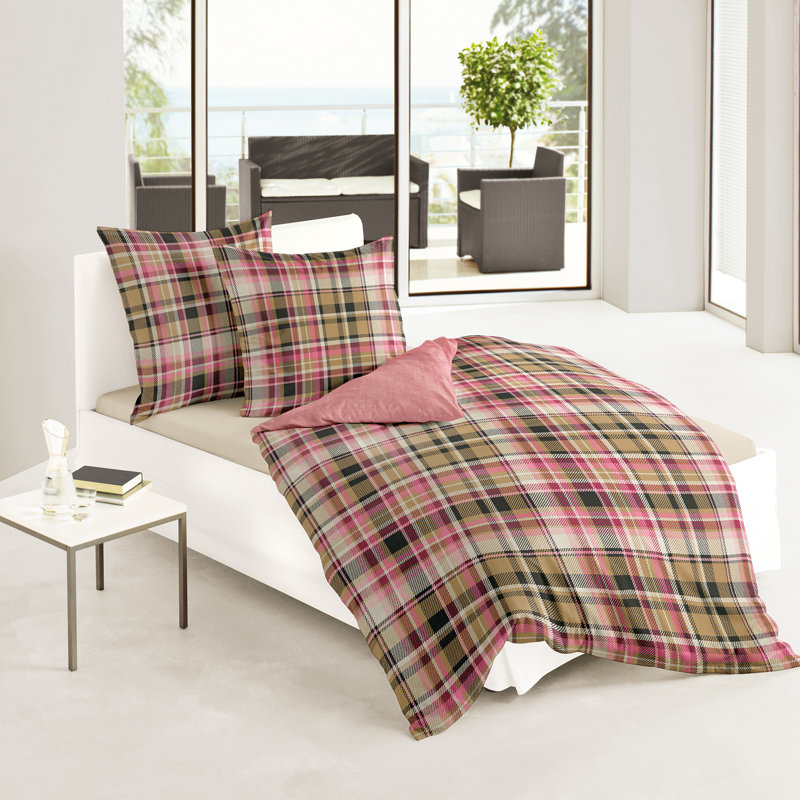 Plaid Duvet Cover Set with Pillowcases Included, 155 x 220cm Duvet Cover + 1 Standard Pillowcase