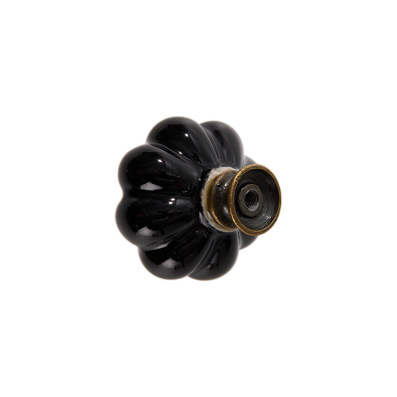 6Pcs Pumpkin-shaped Ceramic Furniture Knobs
