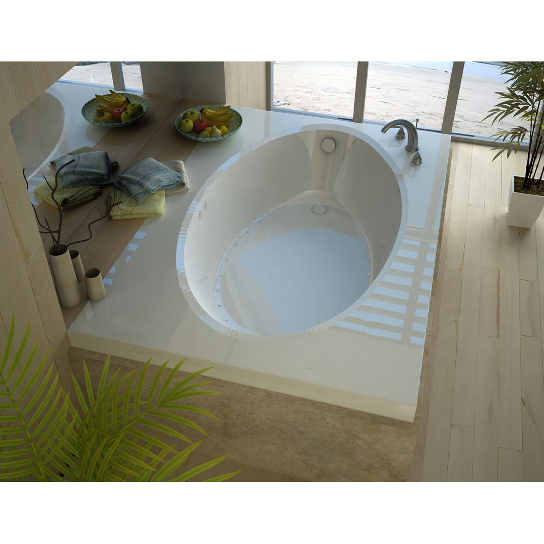 Bermuda 71.25'' x 42'' Drop-In Air Acrylic Bathtub Spa Escapes Drain 