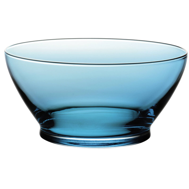 Wrought Studio™ Labrie Glass Serving Bowl, Turquoise
