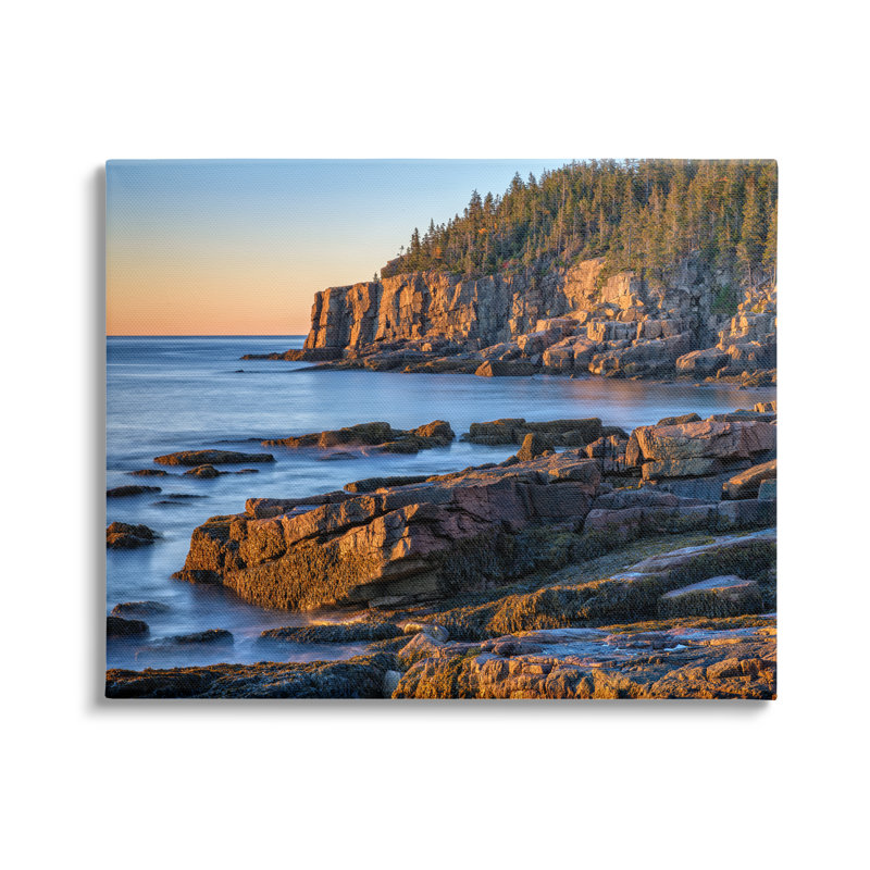 «Rocky Cove Ocean Cliff» par Rick Berk - photographie sur toile tendue, H 16 po x l 20 po x P 1,5 po