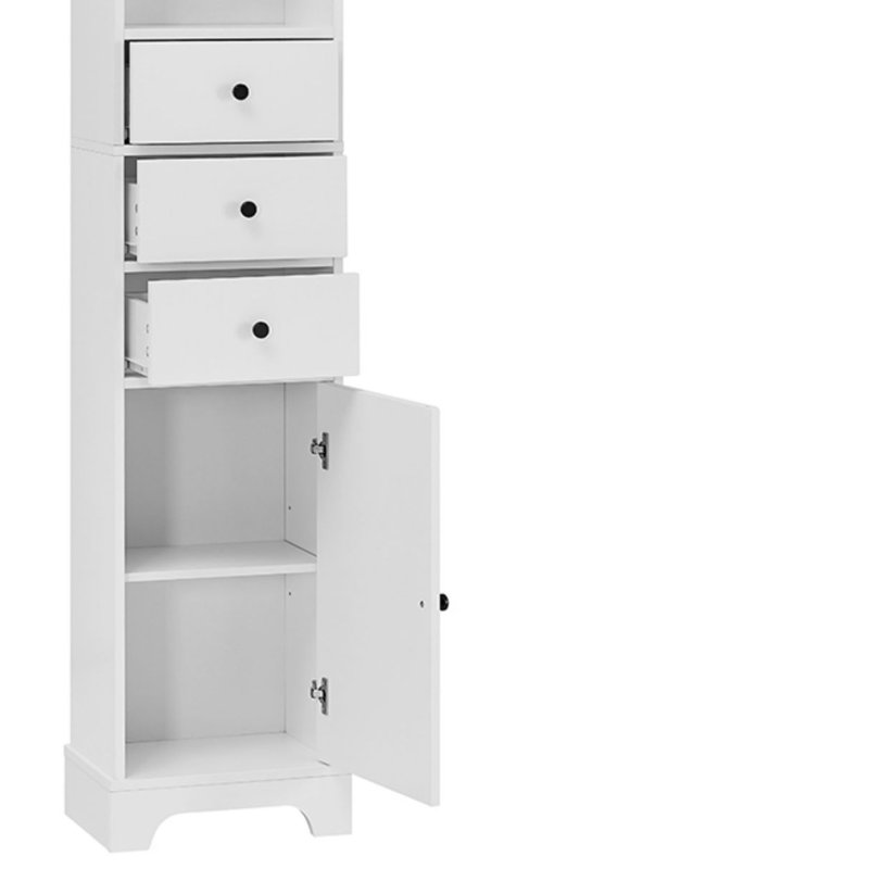 Rangement pour salle de bain Ogallala, Blanc