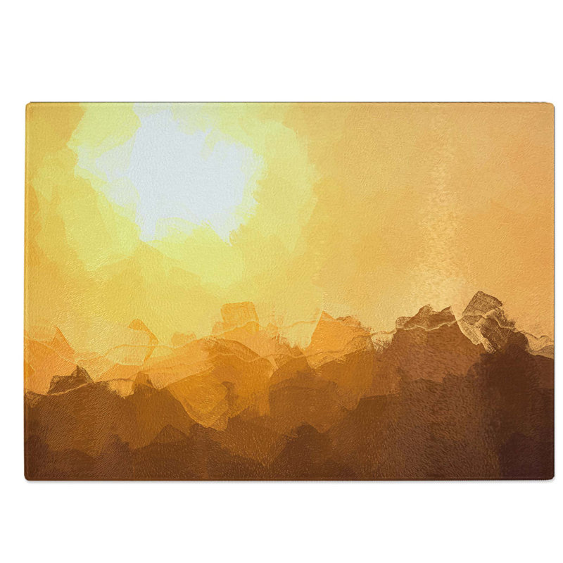 Glass Mountain Layers in Abstract Chopping Board, 39 cm W x 28.5 cm L